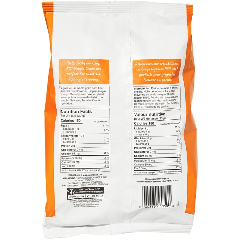 Sweet Potato Veggie Snaps Crackers