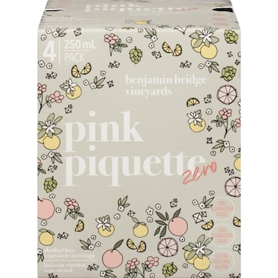 Benjamin Bridge Alcohol Free Wine-Style Beverage Pink Piquette Zero 4x250.0 ml, $1.30/100ml