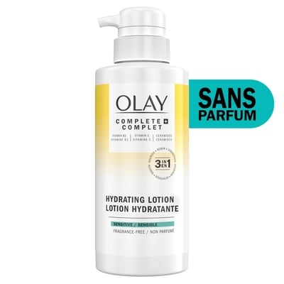 Olay Lotion hydratante complet+ sans parfum, hydratant pour le visage 3 en 1 300 ml, 6,66 $/100ml