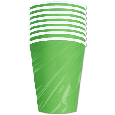 Tomo Solid 8ct Paper Cups Green 1 ea, $2.00/1ea
