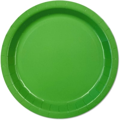 Tomo Solid 16ct Round Plates Green  1 ea, $2.50/1ea