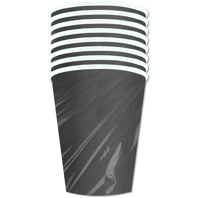 Tomo Gobelets en papier unis, 8 unités, noirs 1 ea, 2,00 $/1ch