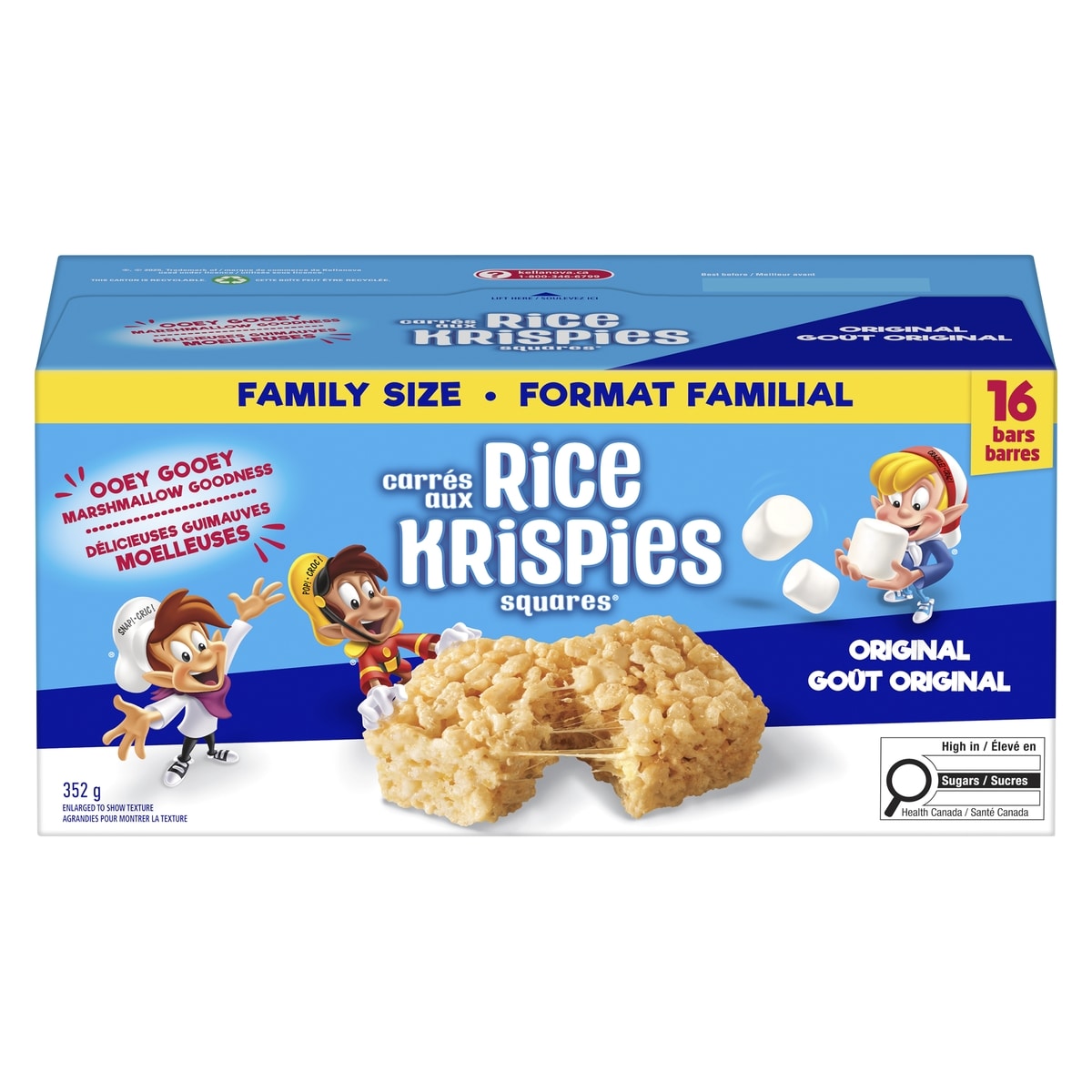 Kelloggs Bars Original Family Size 352 g, $2.55/100g