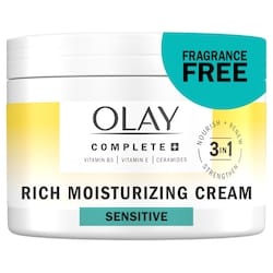 Complete+ Rich Moisturizing Cream Fragrance-Free, 3-In-1 Hydrating Face Cream