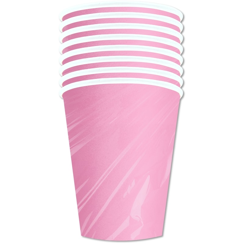 Solid 8ct Paper Cups Pink