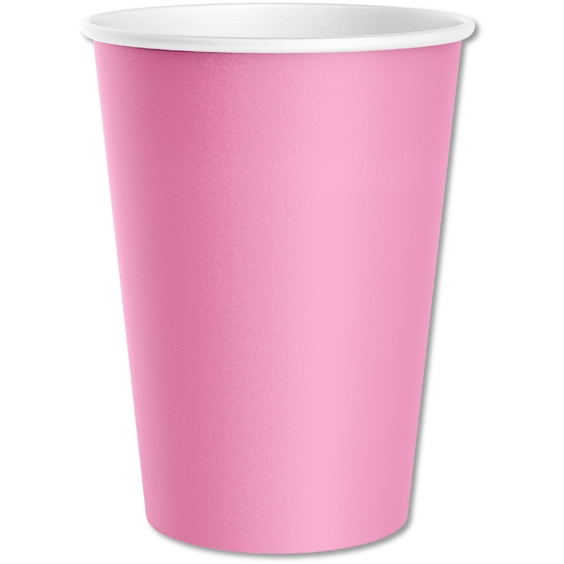 Solid 8ct Paper Cups Pink