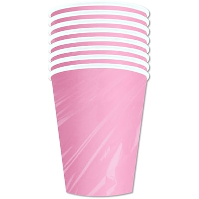 Tomo Gobelets en papier unis, 8 unités, roses 1 ea, 2,00 $/1ch