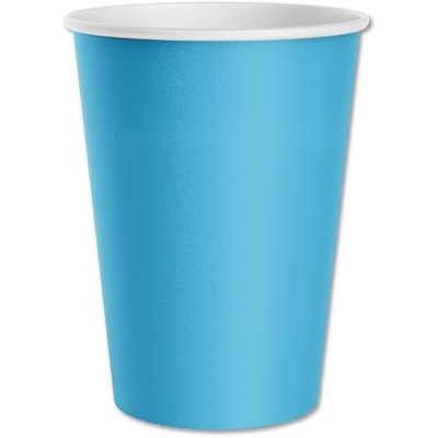 Solid 8ct Paper Cups Light Blue