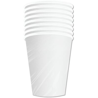 Tomo Solid 8ct Paper Cups White 1 ea, $2.00/1ea