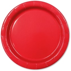 Solid 20ct Round Plates Red