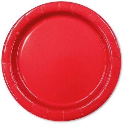 Tomo Solid 20ct Round Plates Red 1 ea, $2.00/1ea