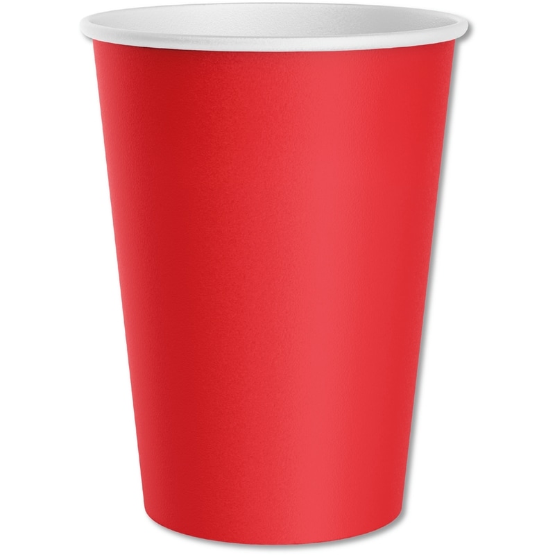 Solid 8ct Paper Cups Red