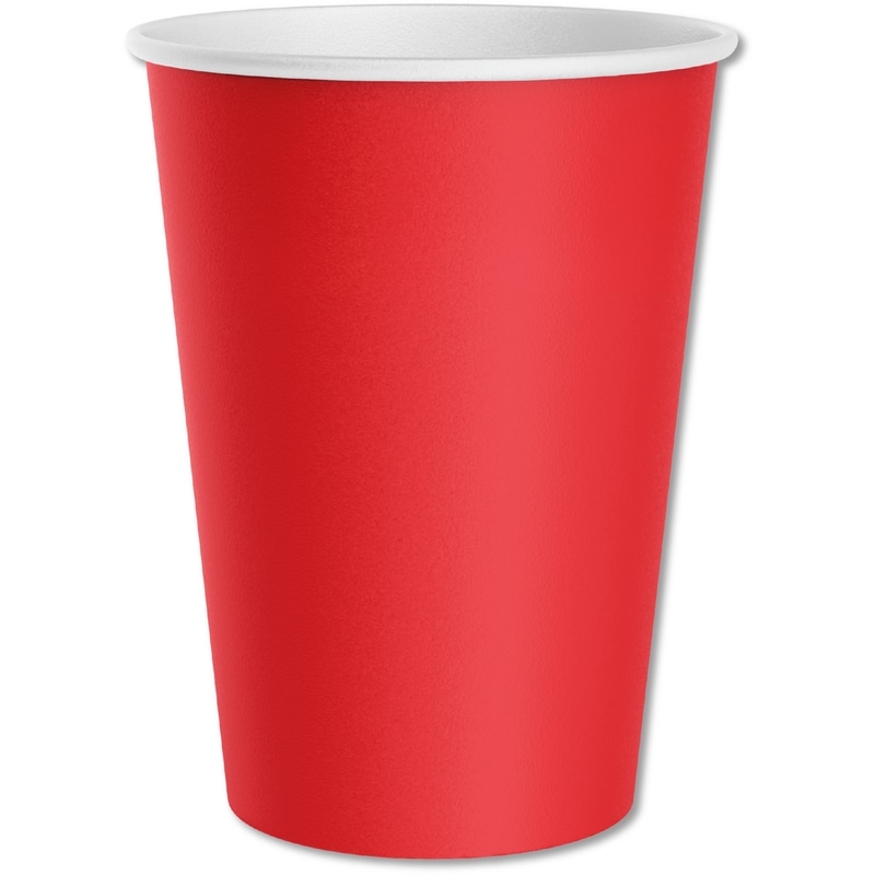 Solid 8ct Paper Cups Red