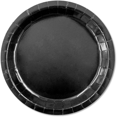 null Solid 20ct Round Plates Black 1 ea, $2.00/1ea