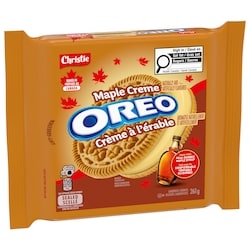 Christie OREO, Maple Creme Sandwich Cookie, Made with Real Quebec