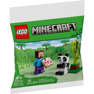LEGO Minecraft Steve and Baby Panda 30672 1 ea, $6.00/1ea