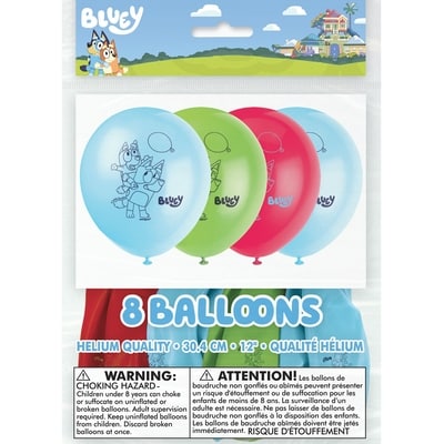 Unique 8 Bluey Latex Balloons 8 ea, $0.38/1ea