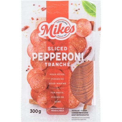Mikes Sliced Pepperoni 300 g, $2.00/100g