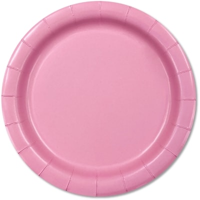 null Solid 20ct Round Plates Pink 1 ea, $2.00/1ea
