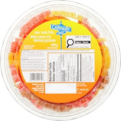 Carnaby Sweet Frites sures à la boisson gazeuse 500 g, 1,40 $/100g