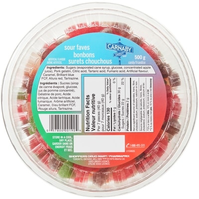 Carnaby Sweet Sour Faves Candy 500 g, $1.20/100g