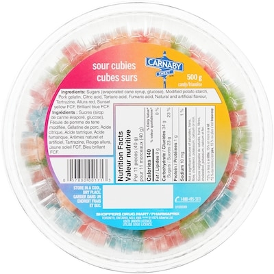 Carnaby Sweet Bonbons cubes surs 500 g, 1,12 $/100g