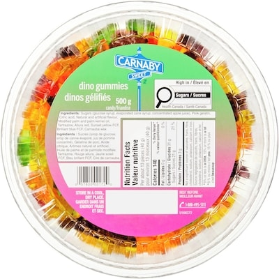 Carnaby Sweet Dinos gélifiés 500 g, 1,12 $/100g