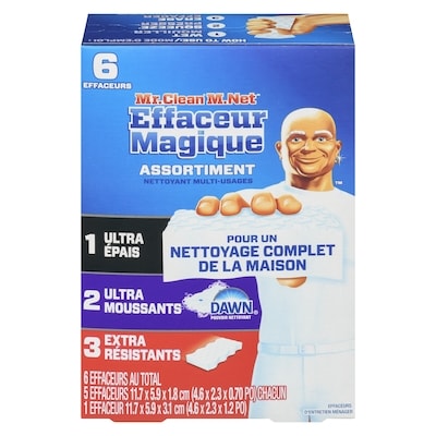 M. Net Effaceur magique, paquet varié de 6 pads 6 ea, 2,17 $/1ch