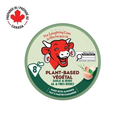 La vache qui rit Fromage à tartiner végétal à l’ail et aux fines herbes 8P 128 g, 4,68 $/100g