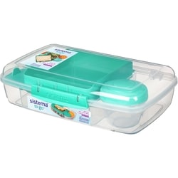 Bento Box To Go Lunch Box with Yogurt Container, Colour May Vary, 1 Pack