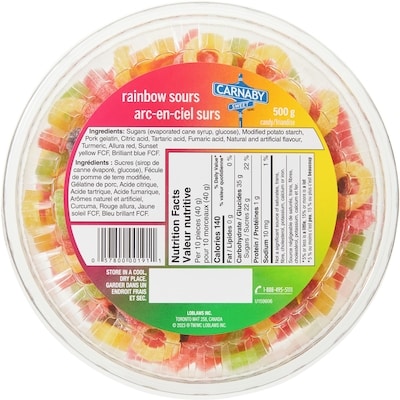 Carnaby Sweet Rainbow Sours Candy 500 g, $1.20/100g