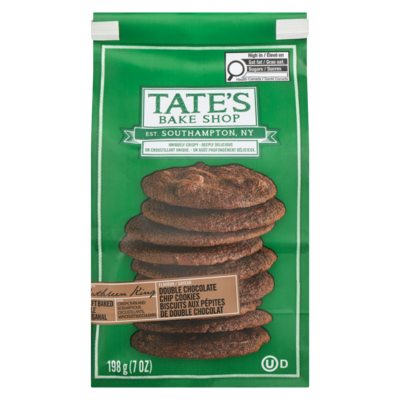 Tate's Bake Shop Cookies Double Chocolate Chip Flavour 198 g, $4.54/100g