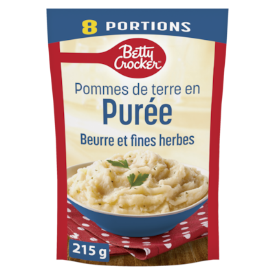 Betty Crocker Pommes de terre en purée Beurre et fines herbes 215 g, 1,76 $/100g