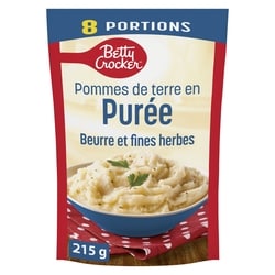 Betty Crocker Pommes de terre en purée Beurre et fines herbes 215 g, 1,16 $/100g
