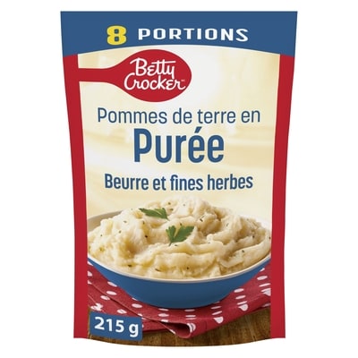Betty Crocker Pommes de terre en purée Beurre et fines herbes 215 g, 1,76 $/100g