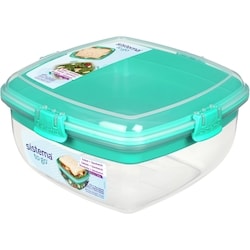 To Go Salad + Sandwich Lunch Box, Colour May Vary, 1 Pack