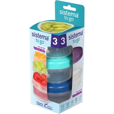 Sistema Mini bouchées à emporter, couleurs assorties, lot de 3 3 ea, 2,00 $/1ch