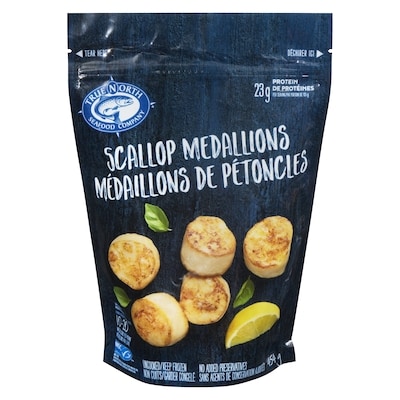 True North Médaillons de pétoncles 454 g, 5,51 $/100g