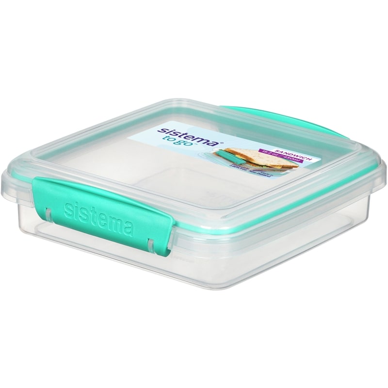 Sandwich Box To Go Lunch Box, Colour May Vary, 1 Pack