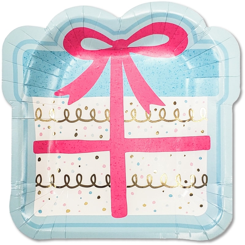 Generic 8ct Present Shaped Plates