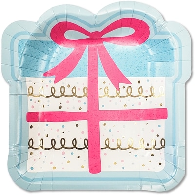 Tomo Assiettes génériques en forme de cadeau 8 ct 1 ea, 3,00 $/1ch