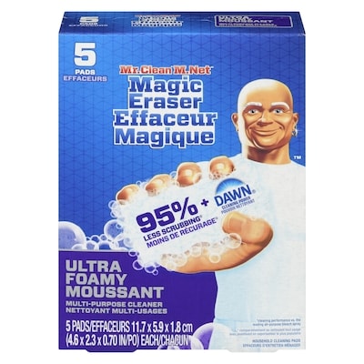 Mr. Clean Magic Eraser Ultra Multi Purpose Cleaner, Foaming Magic Eraser Sponge Multi Surface Cleaner, 5ct 5 ea, $2.60/1ea