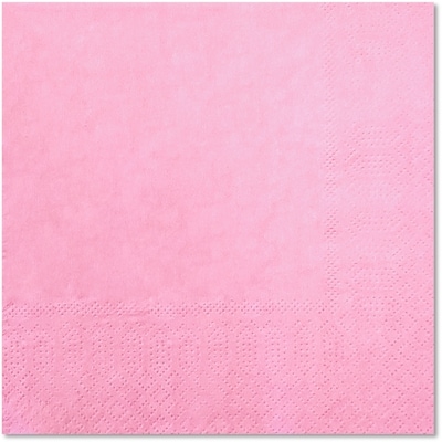 Tomo Serviettes unis, 50 unités, roses 50 ea, 0,06 $/1ch