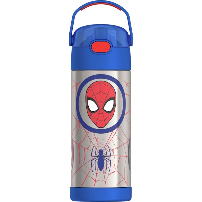 Stainless Steel Vacuum Insulated Straw Bottle With Bail Handle - Spider-Man