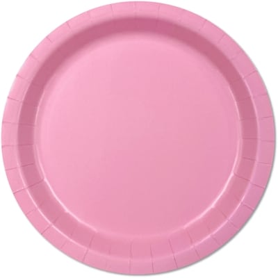 Tomo Solid 16ct Round Plates Pink  16 ea, $0.16/1ea