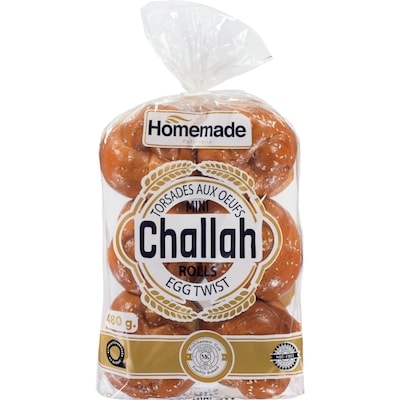 Homemade Kosher Mini rolls challah torsades aux oeufs 480 g, 1,77 $/100g