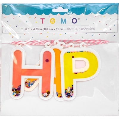 Tomo Sqquin Happy Birthday Banner 1 ea, $4.50/1ea
