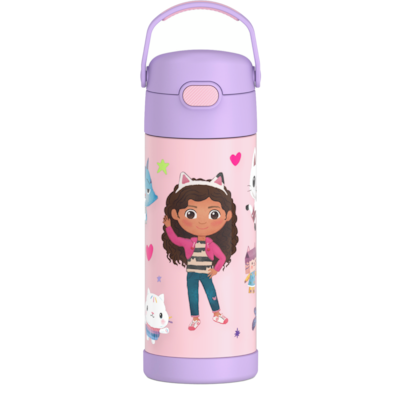 Thermos Bouteille avec paille isolée sous vide en acier inoxydable avec poignée bélière - Gabby 1 ea, 20,00 $/1ch