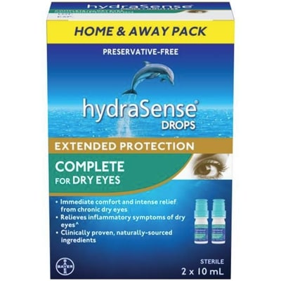 Hydrasense Drops Complete For Dry Eyes Home & Away Pack 20 ml, $134.95/100ml