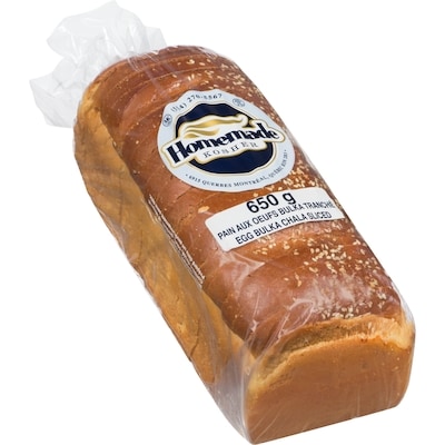Pain aux oeufs bulka tranché